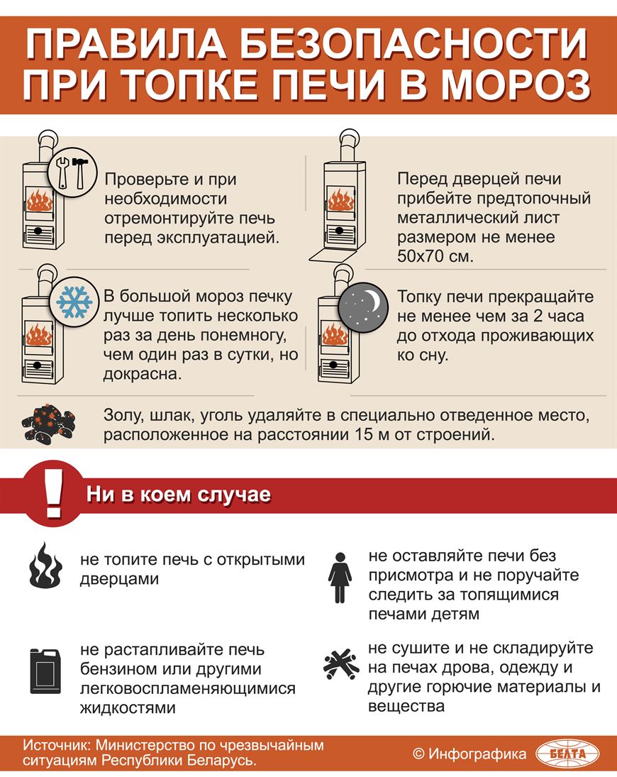 Спасатели напомнили о правилах безопасности при эксплуатации печного  отопления