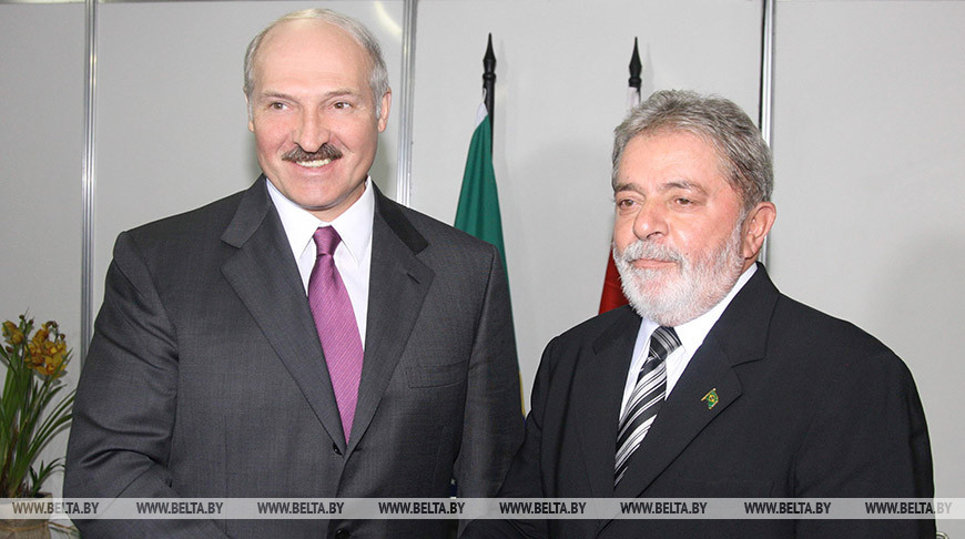 Александр Лукашенко и Луис Инасиу Лула да Силва. Фото из архива, 2010 год