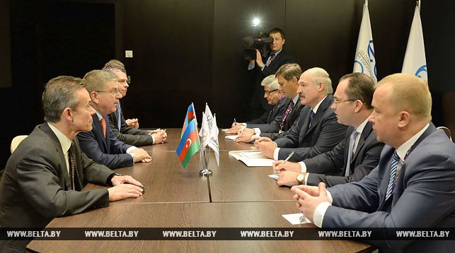 Во время встречи Александра Лукашенко с Томасом Бахом