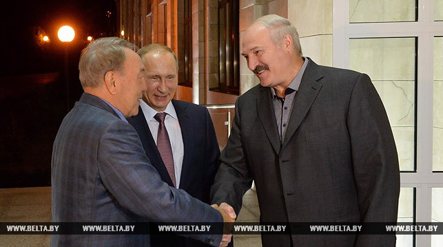 Нурсултан Назарбаев, Владимир Путин и Александр Лукашенко