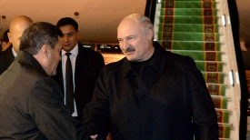 Александра Лукашенко встречают в Ашхабаде