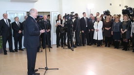 Александр Лукашенко во время встречи с коллективом ОАО &quot;Пеленг&quot;