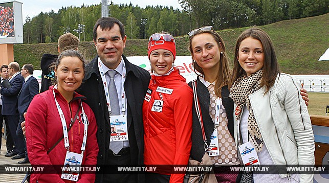 Национальная сборная Беларуси по биатлону и руководитель белорусской федерации биатлона Валерий Вакульчик