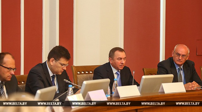 Во время заседания Консультативного совета по делам белорусов зарубежья.