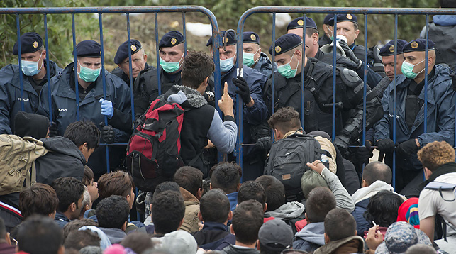 Беженцы на сербско-хорватской границе. Фото Синьхуа - БелТА.