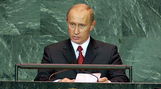 Путин во время выступления