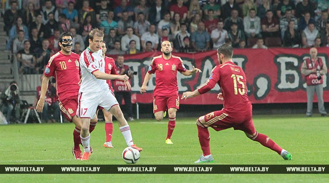 Во время матча Беларусь-Испания