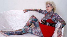 Cамая татуированная в мире пенсионерка - Изобел Уорли (Isobel Varley).