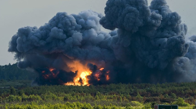 Взрыв на газопроводе Баку-Тбилиси-Эрзурум. Фото с сайта sputnik.az