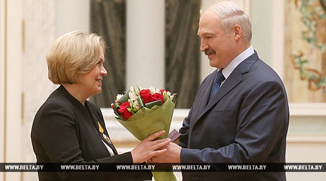 Елена Купчина и Александр Лукашенко