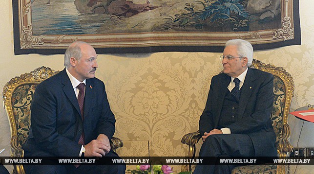 Александр Лукашенко и Серджо Маттарелла