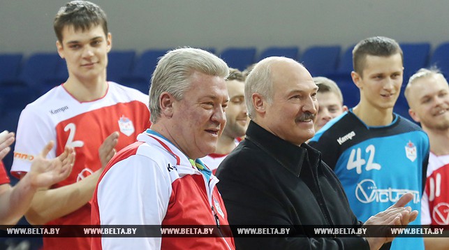 Александр Лукашенко во время церемония открытия Дворца спорта "Уручье"