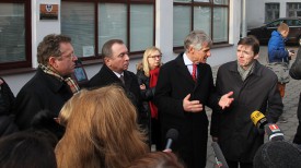 Владимир Макей во время открытия австрийского посольства в Минске