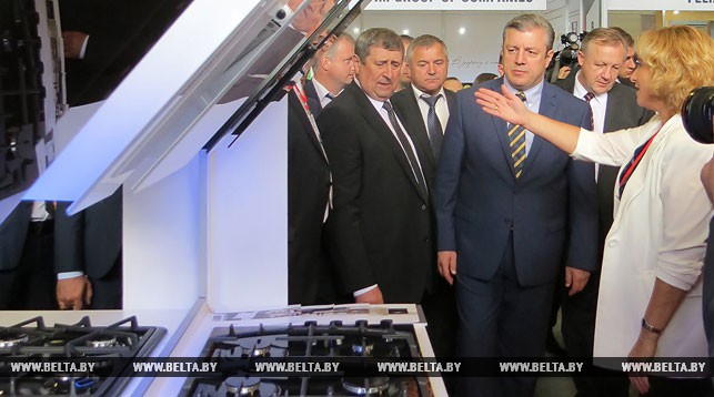 Заместитель премьер-министра Беларуси Михаил Русый и премьер-министр Грузии Георгий Квирикашвили