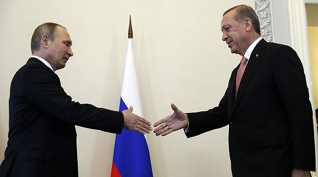 Владимир Путин и Реджеп Тайип Эрдоган. AP Photo