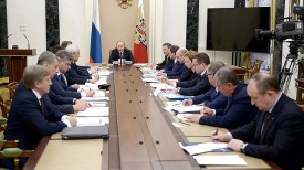 Владимир Путин проводит совещание по вопросам приватизации. Фото сайта Президента России