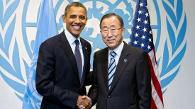 Барак Обама и Пан Ги Мун