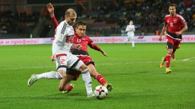 Тимофей Калачев в матче Беларусь - Люксембург