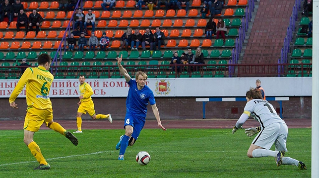 Во время матча "Неман" - "Витебск". Фото гродненского клуба