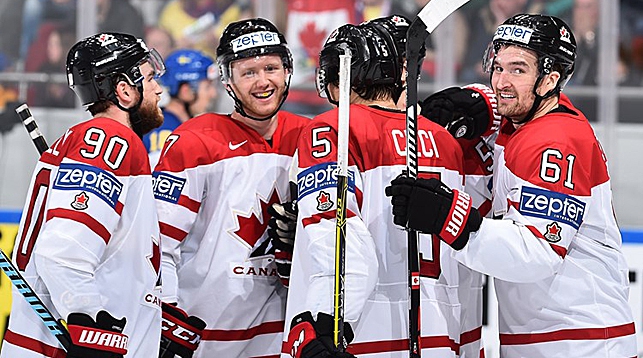 Радость канадских хоккеистов. Фото официального сайта турнира