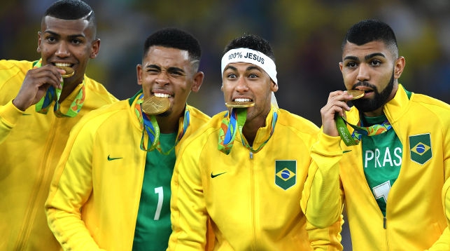 бразильские футболисты. Фото Синьхуа - БЕЛТА