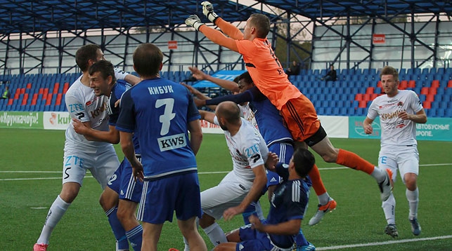 Во время матча "Крумкачы" - "Слуцк". Фото столичного клуба
