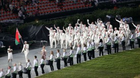 Белорусская сборная на открытии Олимпийских игр в Лондоне. 2012 год