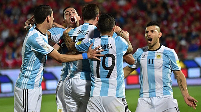Ликование аргентинских футболистов