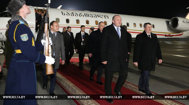 Георгий Маргвелашвили прибыл с официальным визитом в Беларусь