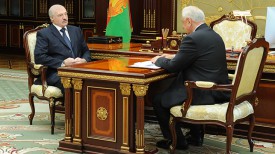 Александр Лукашенко и Михаил Мясникович. Во время рабочей встречи