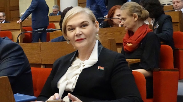Анна Старовойтова. Фото Палаты представителей Нацсобрания РБ