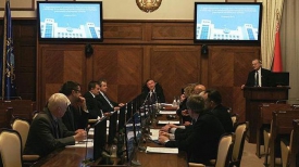 Во время совещания. Фото Совета Министров Республики Беларусь