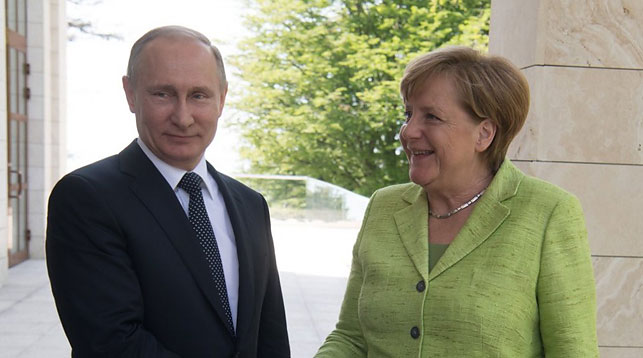 Владимир Путин и Ангела Меркель. Фото РИА Новости