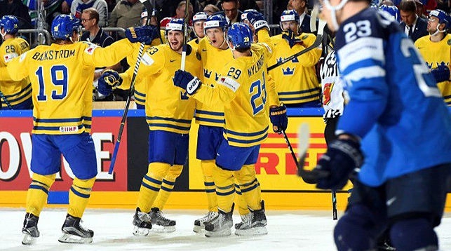 Во время матча Швеция - Финляндия