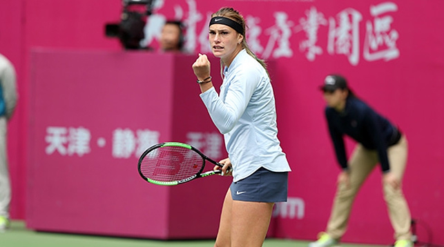 Арина Соболенко. Фото официального сайта турнира в Тяньцзине