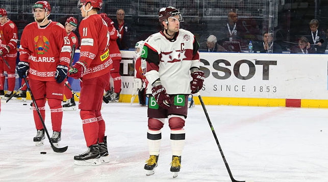 Во время матча. Фото федерации хоккея Латвии