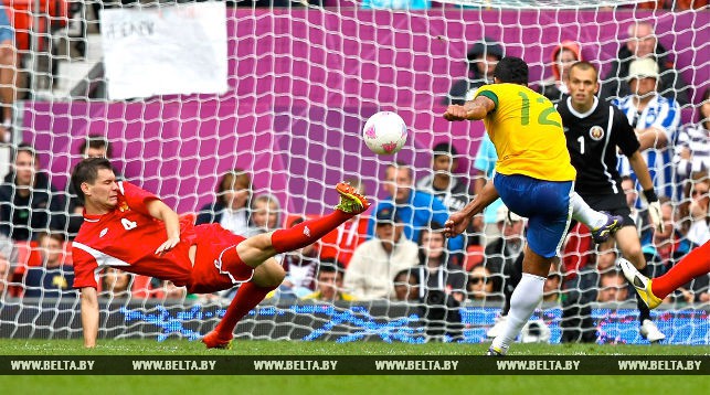 Во время матча Беларусь - Бразилия на Олимпиаде-2012 в Лондоне