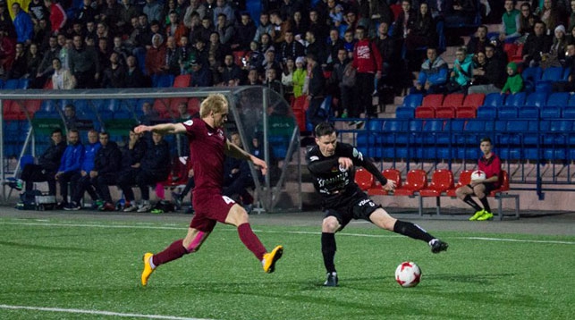 Во время матча "Крумкачы" - "Витебск" в 1-м круге. Фото столичного клуба