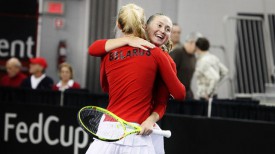 Ольга Говорцова и Александра Саснович. Фото Белорусской федерации тенниса