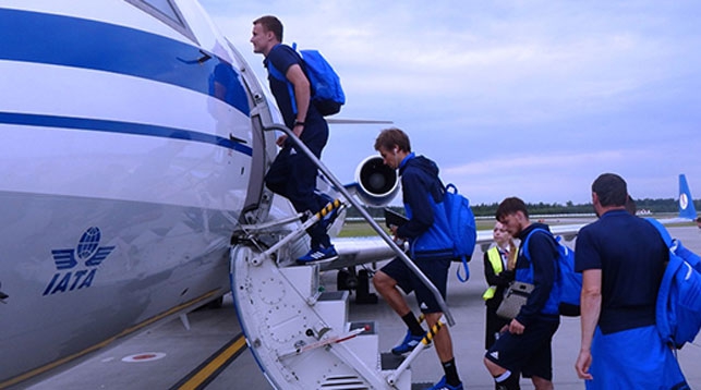 Футболисты БАТЭ отправляются в Прагу. Фото борисовского клуба