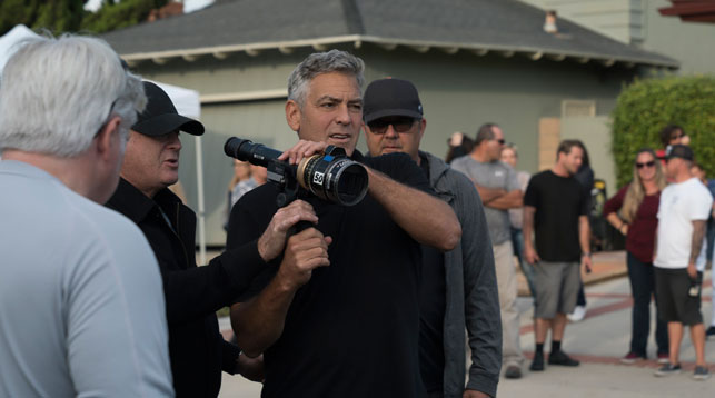 Джордж Клуни во время съемок