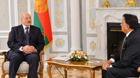 Александр Лукашенко и Масуд Хан Раджа