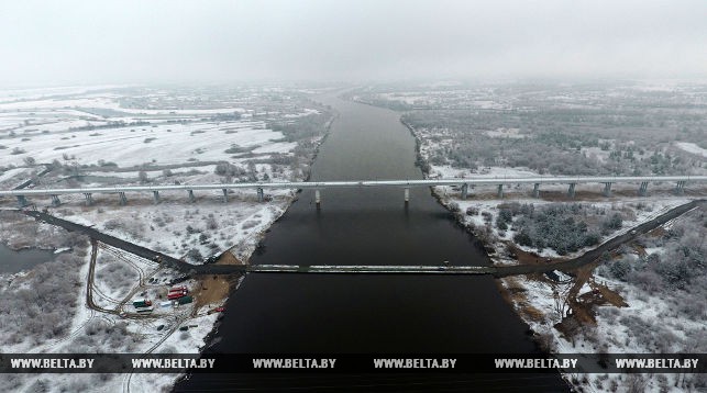 Аварийный и врменный мосты между Житковичами и Туровом