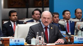 Александр Лукашенко на заседании Совета глав государств Шанхайской организации сотрудничества в Циндао