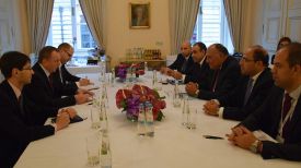 Встреча Владимира Макея с Министром иностранных дел Египта Самехом Шукри. Фото МИД