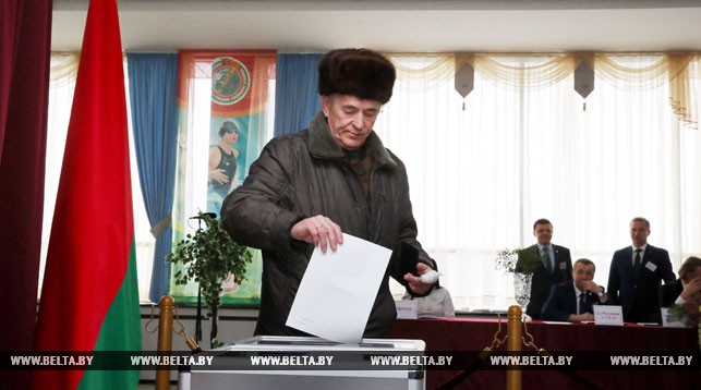 Во время голосования на участке №1 в Минске