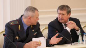 Министр внутренних дел Игорь Шуневич и вице-премьер Михаил Русый