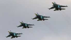 Российские истребители-бомбардировщики Су-34. Фото из архива