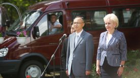 Посол Республики Корея в Беларуси Ким Ёнг Хо и министр труда и социальной защиты Ирина Костевич
