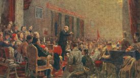 Выступление В.И.Ленина на III съезде комсомола. Картина бригады художников под руководством Б.В.Иогансона